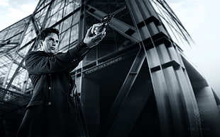 black and white compound bow, Doctor Who, John Barrowman HD wallpaper