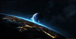 two planets, space HD wallpaper
