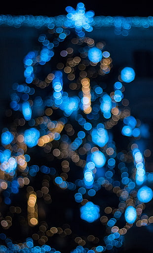 bokeh photography, Glare, Circles, Blue