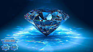 photo of clear glass diamond