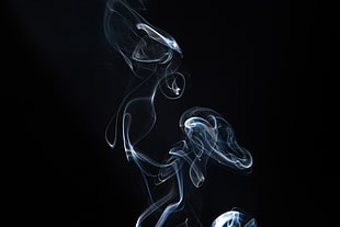 white smoke, Smoke, Shroud, Dark background