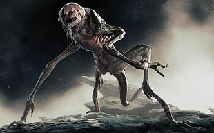 Alien illustration HD wallpaper