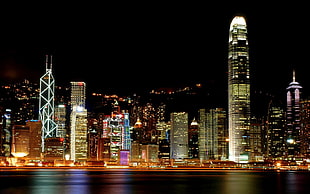 high rise concrete buildings, city, Hong Kong, cityscape HD wallpaper