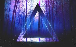 triangle vector, triangle, artwork, trees, abstract HD wallpaper