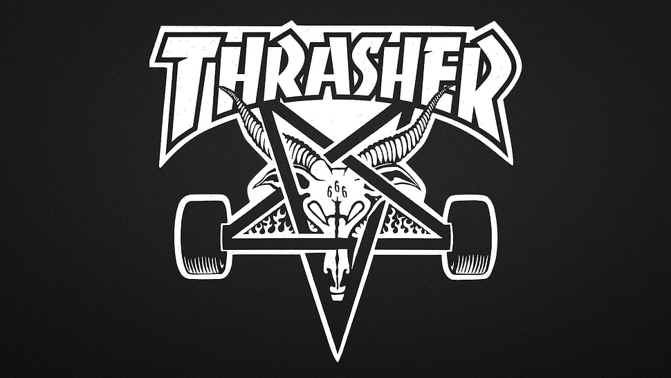 Thrasher logo skateboarding Thrasher pentagram Baphometh HD wallpaper   Wallpaper Flare