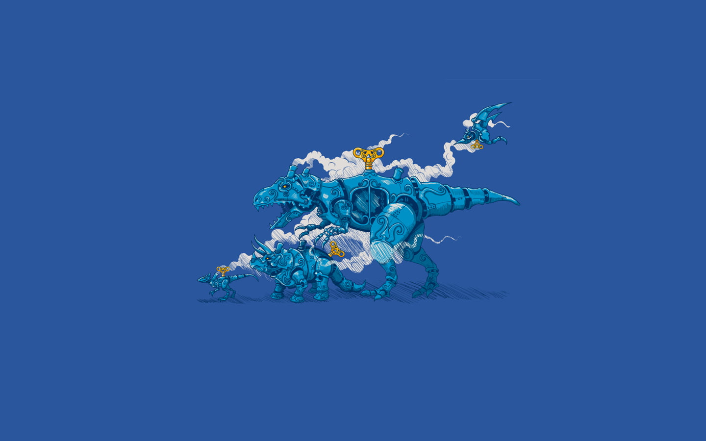 Blue dinosaur illustration, machine, dinosaurs, blue, blue background HD  wallpaper | Wallpaper Flare