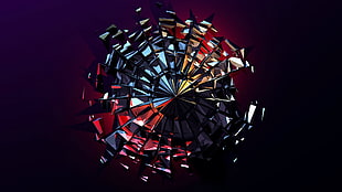 shattered glass illustration, abstract HD wallpaper