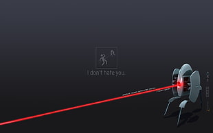 gray and black laser pointer, anime, Portal 2, Portal (game), turrets HD wallpaper