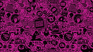 pink and black abstract wallpaper HD wallpaper