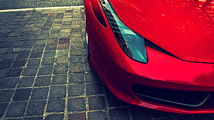 red vehicle, car, Ferrari, Ferrari 458 HD wallpaper