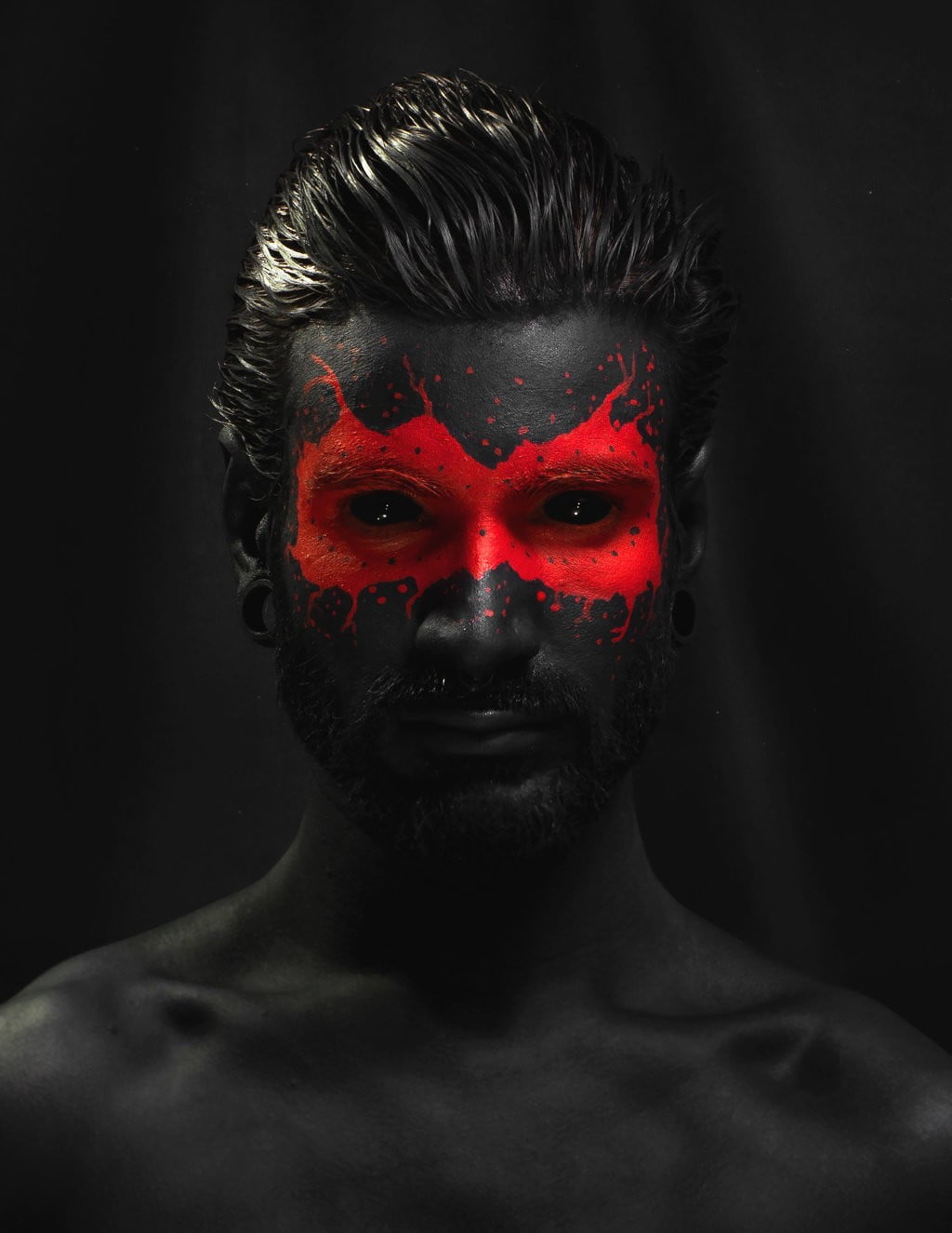Person with red and black face paint photo – Free Tehran Image on