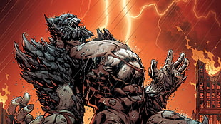 grey and brown character illustration, Devastator , DC Comics, Batman,  Doomsday HD wallpaper