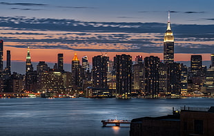 lighted city buildings during nighttime, greenpoint