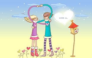 Love is illustration HD wallpaper