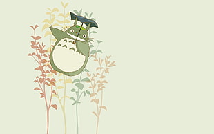 gray rabbit illustration, anime, My Neighbor Totoro, Totoro HD wallpaper