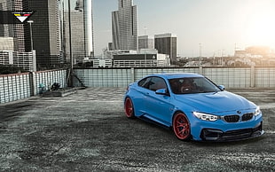 blue coupe, Vorsteiner, BMW, BMW M4, BMW M4 GTRS4