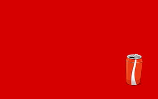 easy open can on red background HD wallpaper
