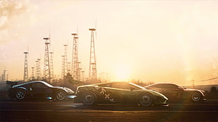 black cars, The Crew, video games, Ubisoft