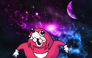 red cartoon character wallpaper, SDLG, galaxy, Knuckles HD wallpaper