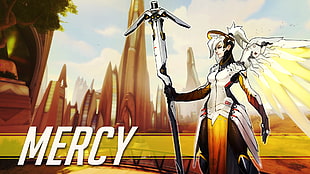 Mercy digital wallpaper, Blizzard Entertainment, Overwatch, video games, livewirehd (Author) HD wallpaper