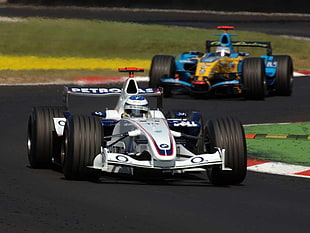 black and blue RC car, Fernando Alonso, Renault F1 Team, Formula 1