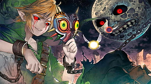video game poster, The Legend of Zelda: Majora's Mask, Link, The Legend of Zelda, video games HD wallpaper