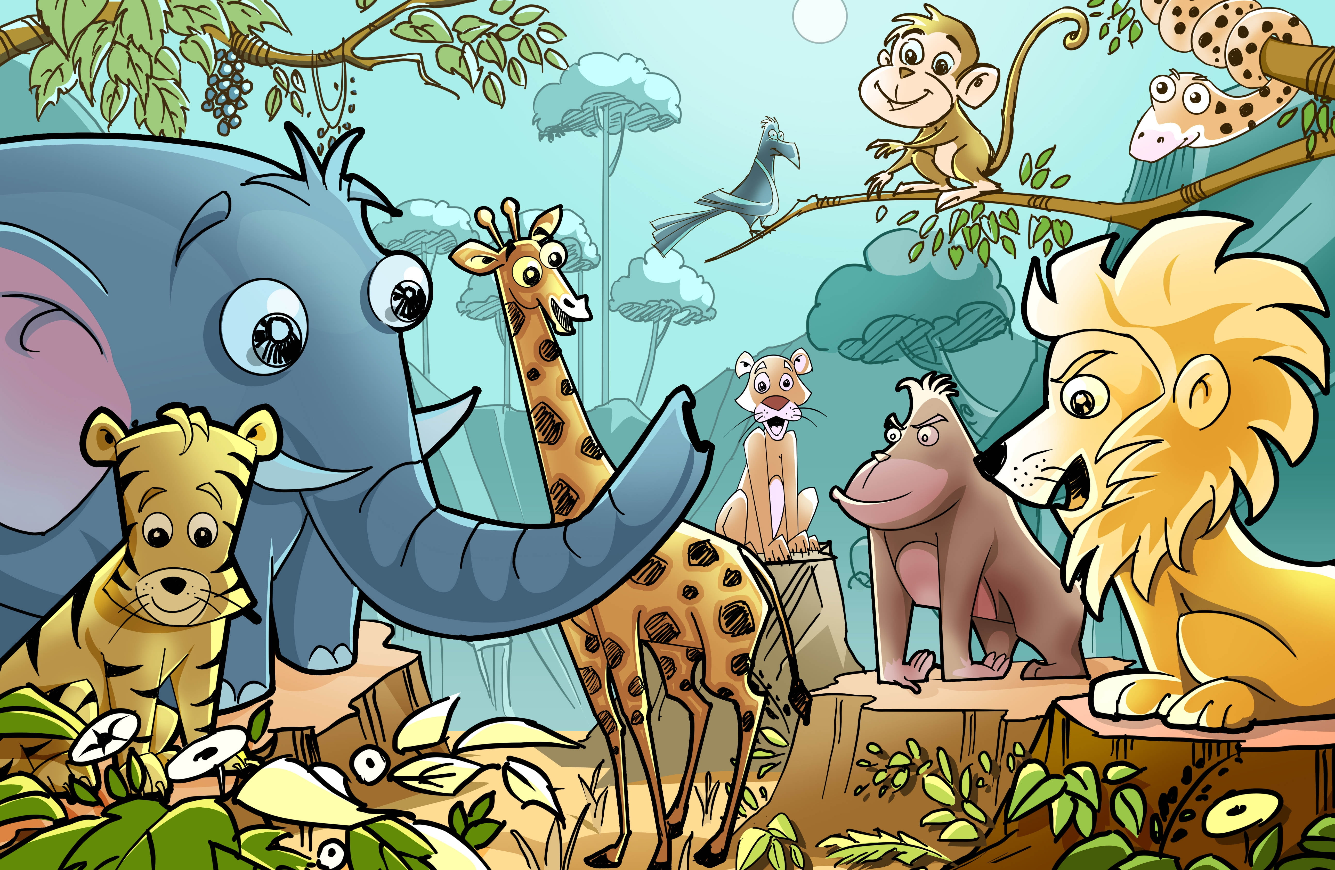 animated jungle animals