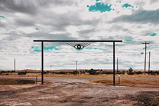 black metal frame, Eyes, Poles, Wires