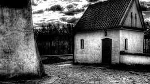 gray and black metal tool, architecture, house, HDR, monochrome HD wallpaper