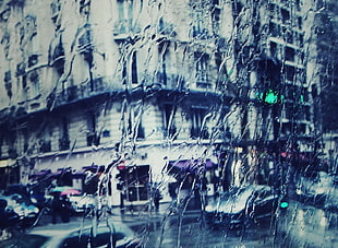 City​​,  Rain,  Light,  Glass HD wallpaper