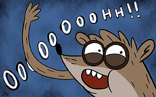 brown animal meme, Regular Show, Rigby