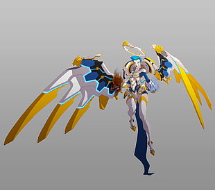 League of Legends winged character illustration, Duelyst, video games, artwork, digital art