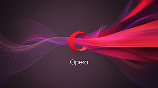 red and purple Opera logo HD wallpaper