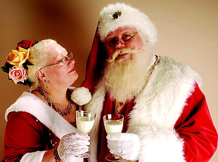 Mr. and Mrs. Santa Clause photo HD wallpaper