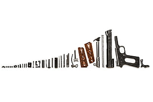 black semi automatic pistol part lot, Springfield 1911, 1911, M1911 HD wallpaper