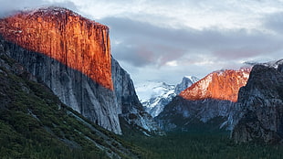 gray mountain, mountains, Yosemite National Park, El Capitan HD wallpaper