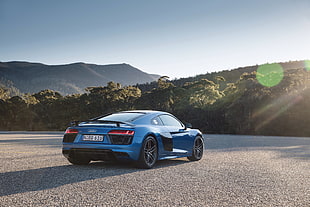 blue Audi sports coupe