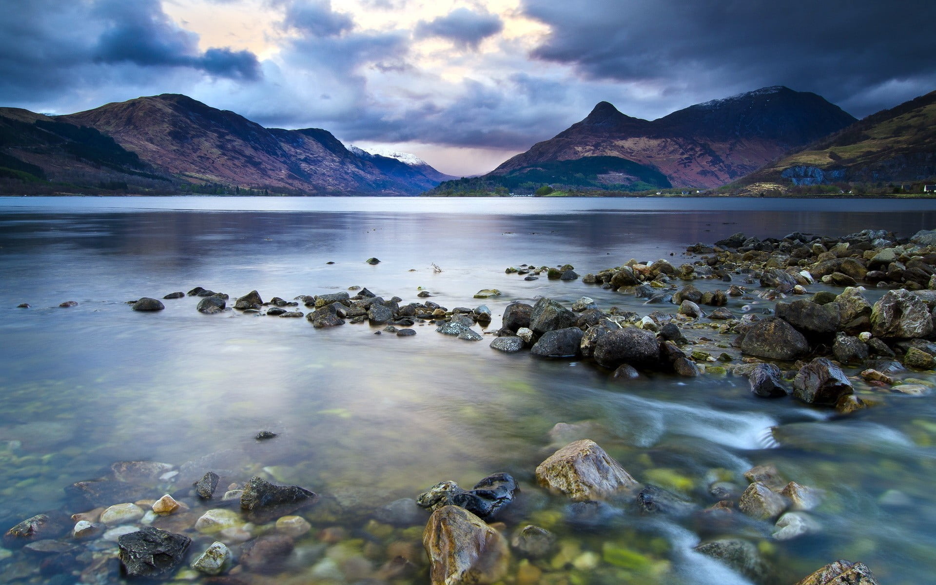 body of water silk water photography, mountains, lake, nature