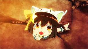 female anime character, Nyan-tan, Etotama, chibi, nekomimi HD wallpaper