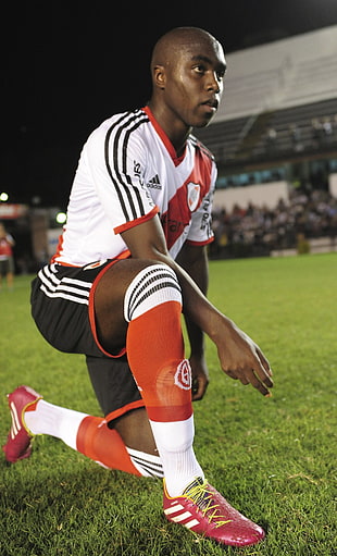 pair of red adidas soccer cleats, River Plate, Argentina, Colombia , Balanta 