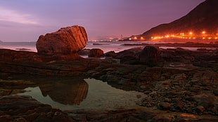 brown rock formation, landscape, nature