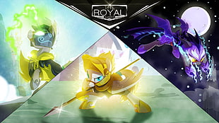 Pokemon illustration collage, digital art, Equestria Royal Guard, My Little Pony HD wallpaper