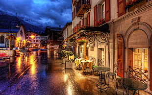 brown building, photography, village, villages, rain