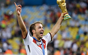men's white and red polo shirt, Mario Götze, soccer, Germany, Bayern Munchen HD wallpaper