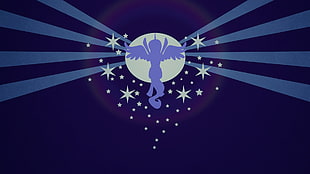 blue unicorn logo, My Little Pony HD wallpaper