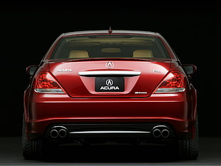 red Acura sedan HD wallpaper