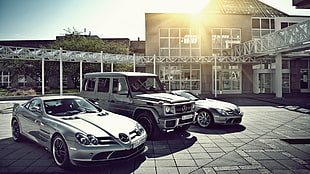 silver Mercedes-Benz sedan, Mercedes-Benz, supercars HD wallpaper