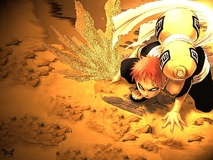 Naruto Gaara character, Gaara, sand, ninjas, Naruto Shippuuden HD wallpaper