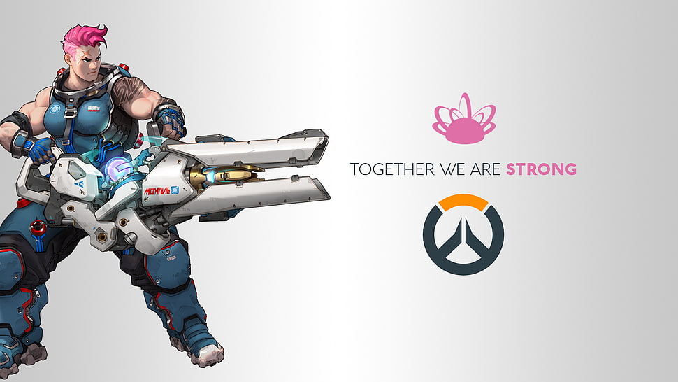 Together we are strong logo, Blizzard Entertainment, Overwatch, video games, logo HD wallpaper