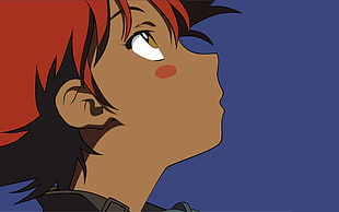 red-haired male anime character wallpaper, Cowboy Bebop, Edward Wong Hau Pepelu Tivrusky IV, looking up HD wallpaper